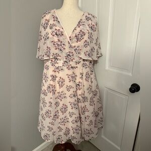 Torrid Blush Floral Wrap Dress